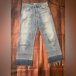 Citizens of Humanity Cora Crop Relaxed Undone Hem
Premium Button Fly Jeans Sz 27